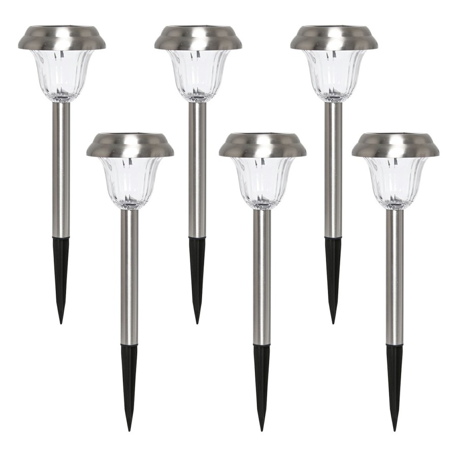 Lighting * | Exquisite Gifts 6-Pack 5L Melville Solar Pathway Lights, Silver