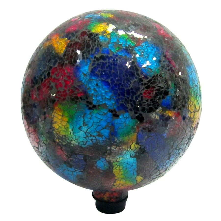 Outdoor Deacutecor * | Fire Sale 10In. Shatter Mosaic Glass Gazing Ball/Rubber Cap