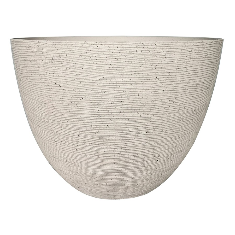 Pots & Planters * | Gift Selection Stone White Threaded Planter, 14.5