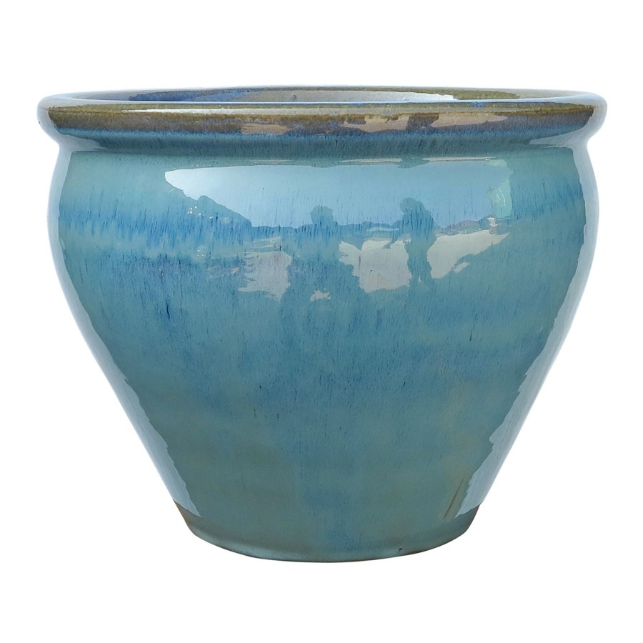 Pots & Planters * | Fire Sale Mews Blue Ceramic Planter, 11.8