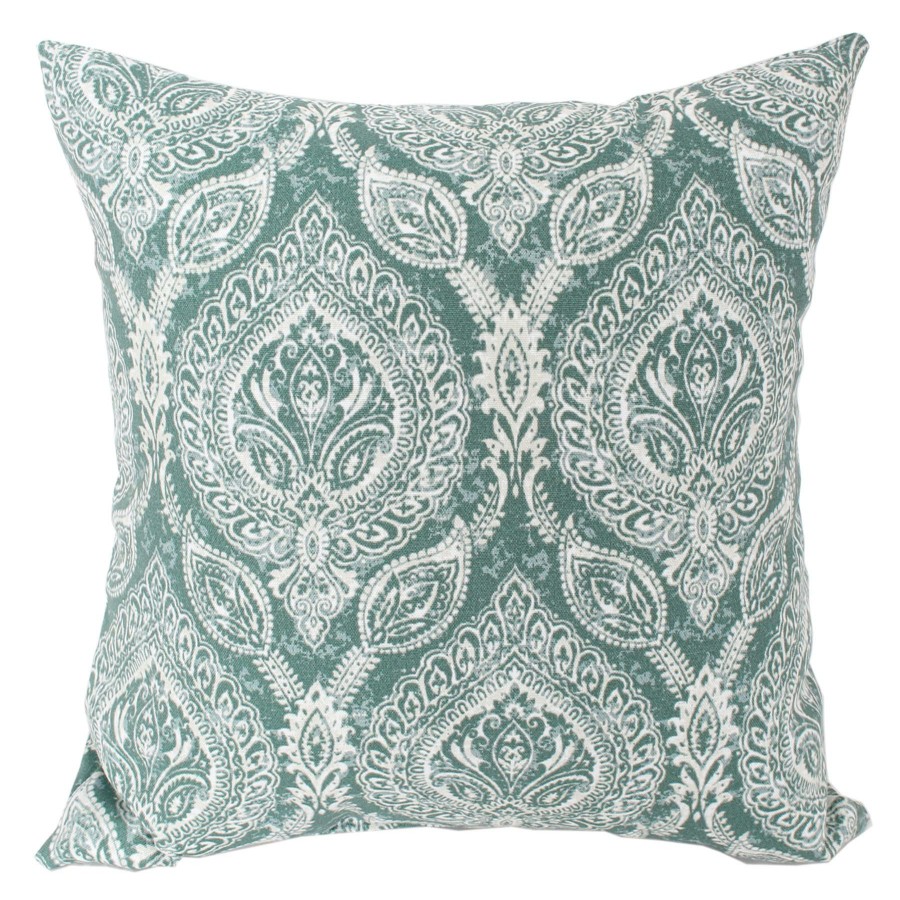 Cushions & Pillows * | Featured Myrtle Green Paisley Outdoor Throw Pillow, 16