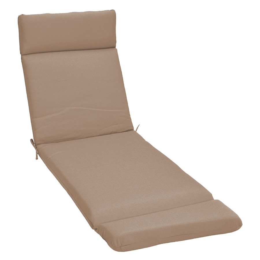 Cushions & Pillows * | Fire Sale Taupe Canvas Universal Outdoor Chaise Lounge Cushion