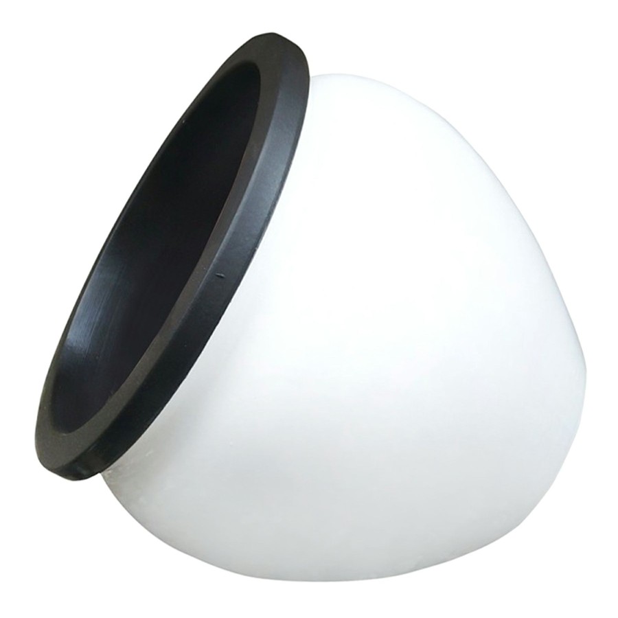 Pots & Planters * | Classical Bean Shiny White Black Rim-M