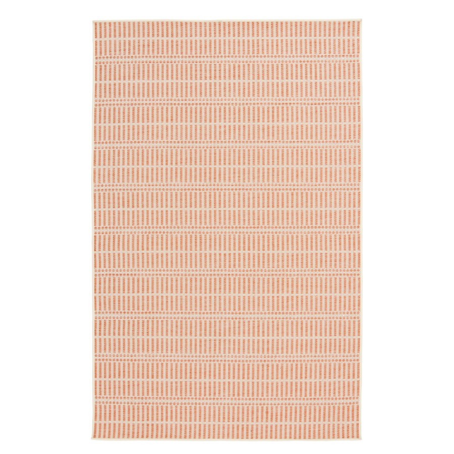 Rugs & Doormats * | New Threads (E440) Clyde Peach Striped Outdoor Area Rug, 8 10