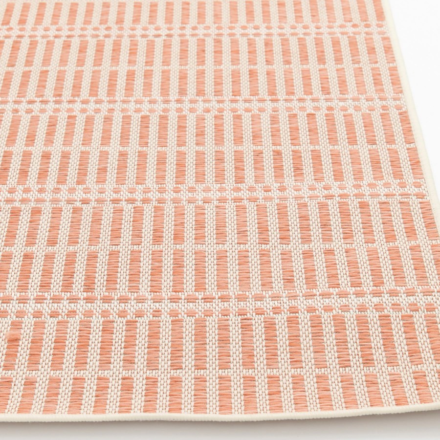 Rugs & Doormats * | New Threads (E440) Clyde Peach Striped Outdoor Area Rug, 8 10