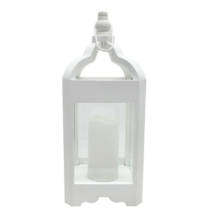 Lighting * | Exclusive Design Grace Mitchell Led White Candle Lantern, 16