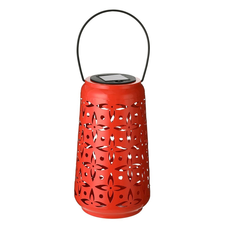 Lighting * | Exquisite Gifts Coral Metal Cutout Solar Lantern, 9