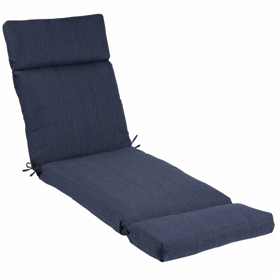 Cushions & Pillows * | Popular Wheaton Midnight Blue Premium Universal Outdoor Chaise Lounge Cushion