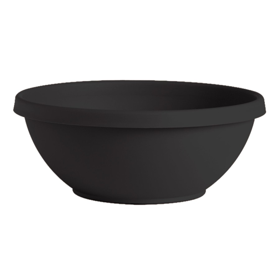 Pots & Planters * | Premium Black Terra Living Bowl Planter, 14