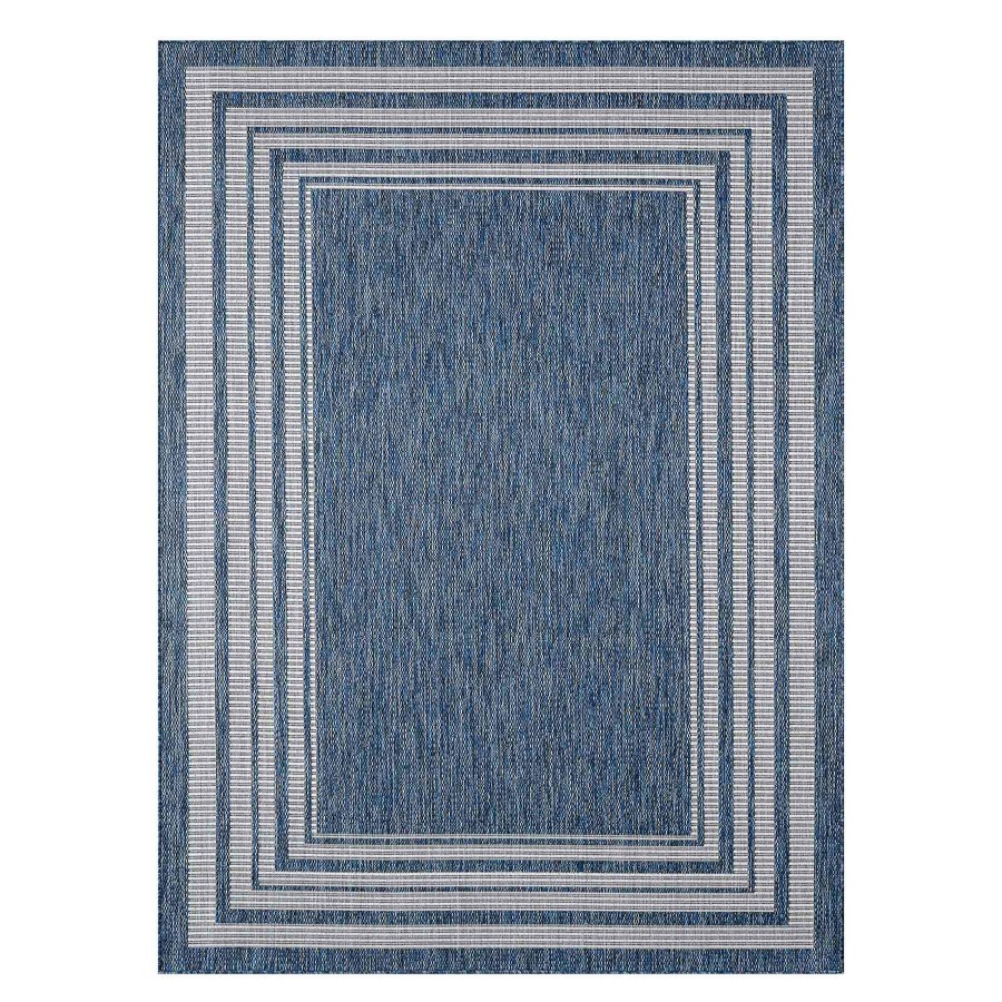 Rugs & Doormats * | New Threads (E454) Avrie Amira Blue Border Area Rug, 5 7