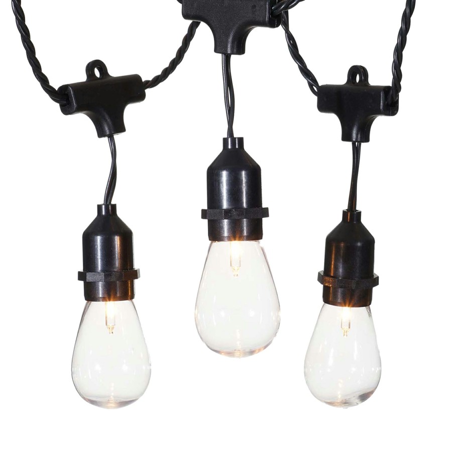 Lighting * | Sale 30-Count D40 Edison String Light Set, Black Wire