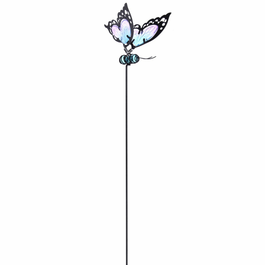 Outdoor Deacutecor * | Premium Blue Butterfly Garden Stake, 24