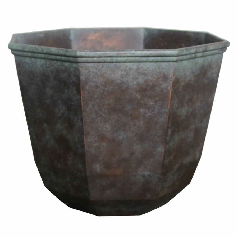 Pots & Planters * | Discount Verdigris Facet Planter, 11