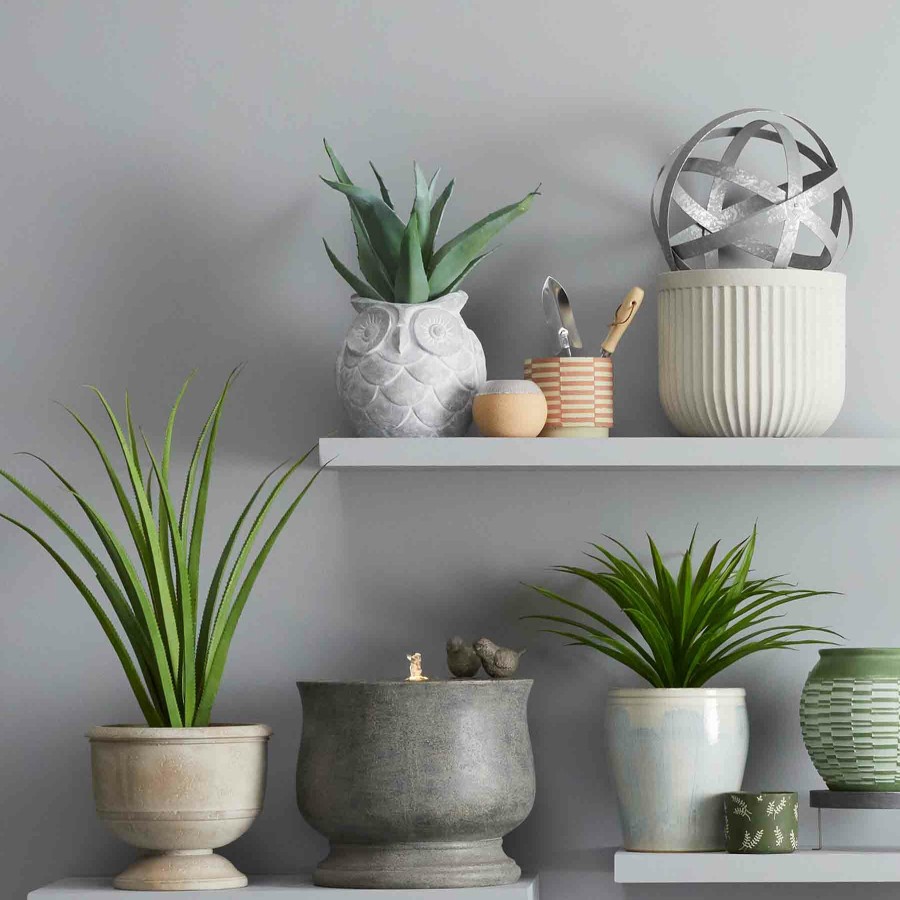 Pots & Planters * | Best Sale Fluted Off-White Low Planter, 12