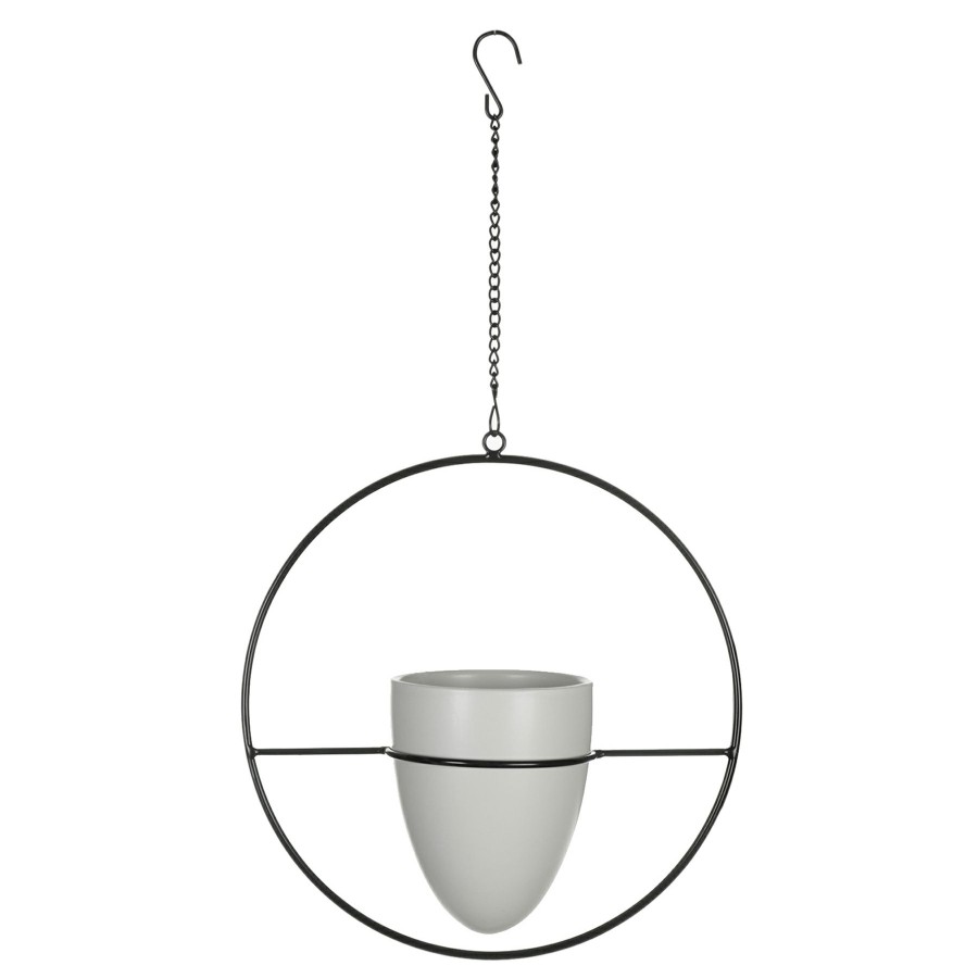 Pots & Planters * | Discount Winston Circle-Hanging White Planter