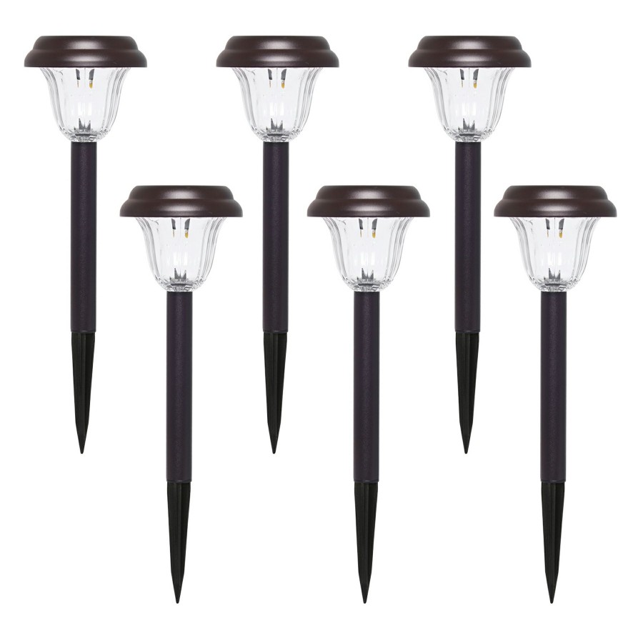 Lighting * | Latest 6-Pack 5L Melville Solar Pathway Lights, Bronze