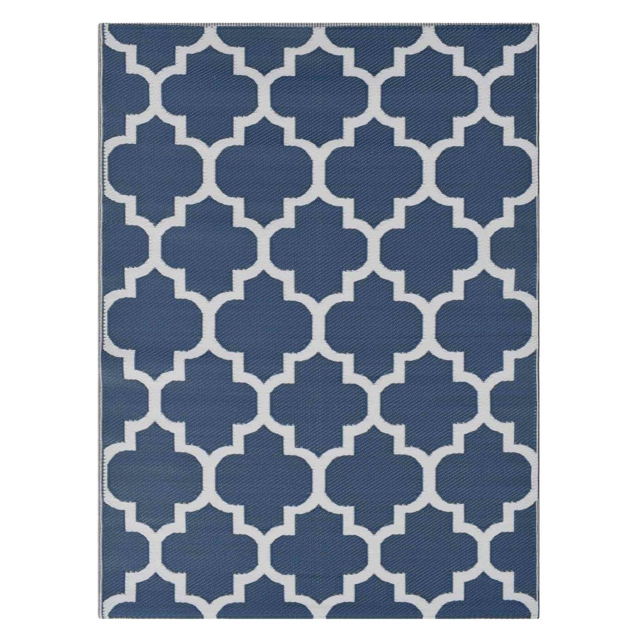 Rugs & Doormats * | Gift Selection Blue Quatrefoil Area Rug, 5 7