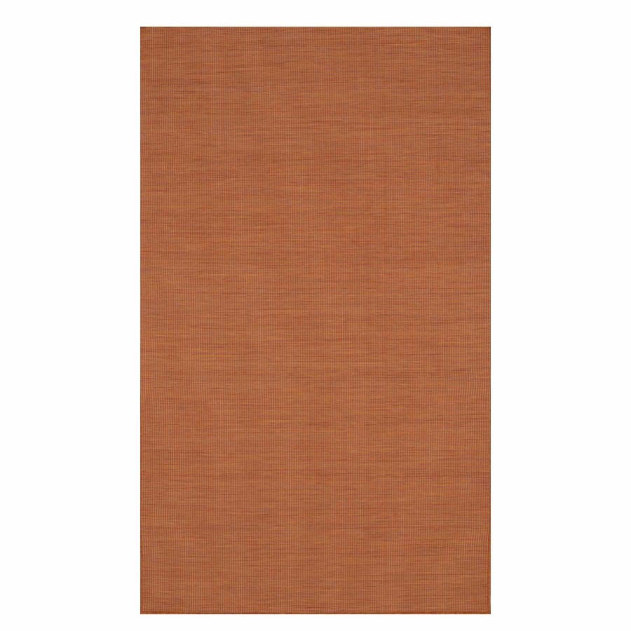 Rugs & Doormats * | Popular (E262) Panama Orange Woven Indoor & Outdoor Area Rug, 5 7