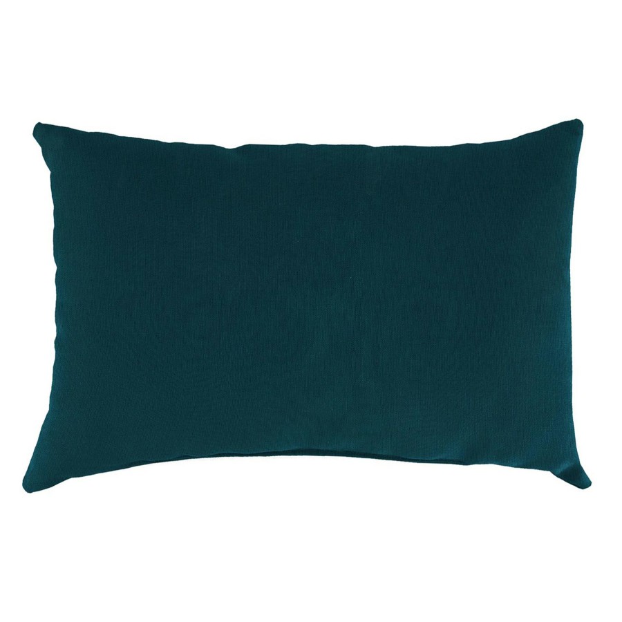 Cushions & Pillows * | Popular Teal Canvas Outdoor Lumbar Throw Pillow, 14 20