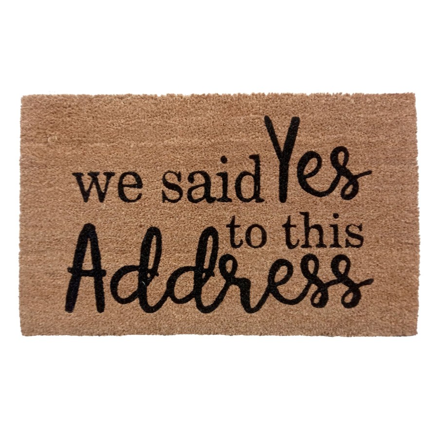 Rugs & Doormats * | Sale Online Yes To The Address Coir Mat, 18 30