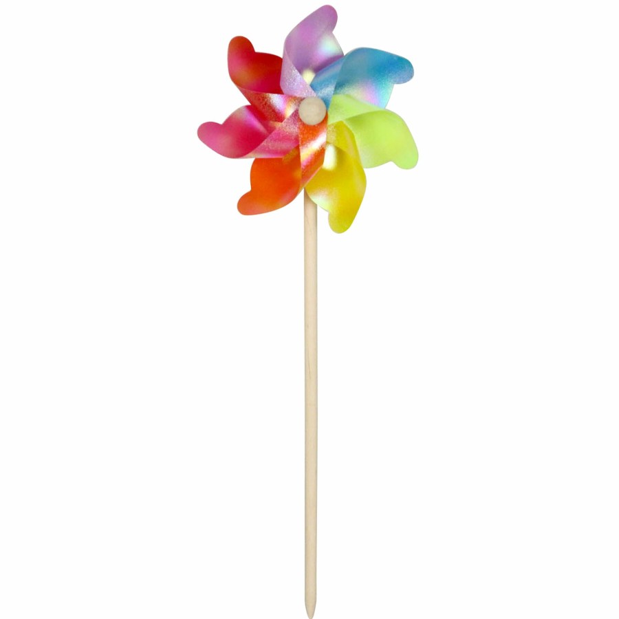 Outdoor Deacutecor * | Sale Online Iridescent Multicolor Plastic Whirligig, 19