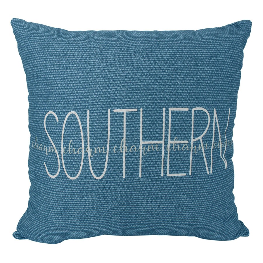 Cushions & Pillows * | Typical Style Southern Charm Blue Outdoor Throw Pillow, 16