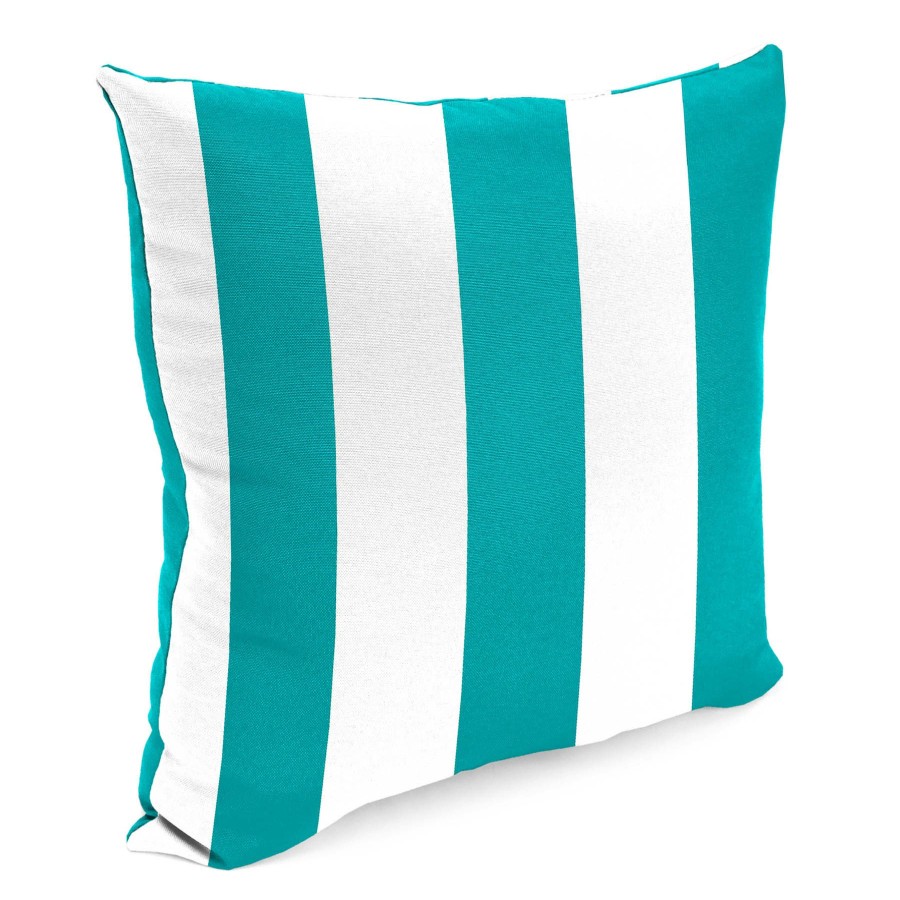 Cushions & Pillows * | Classical Turquoise Awning Striped Outdoor Throw Pillow, 16