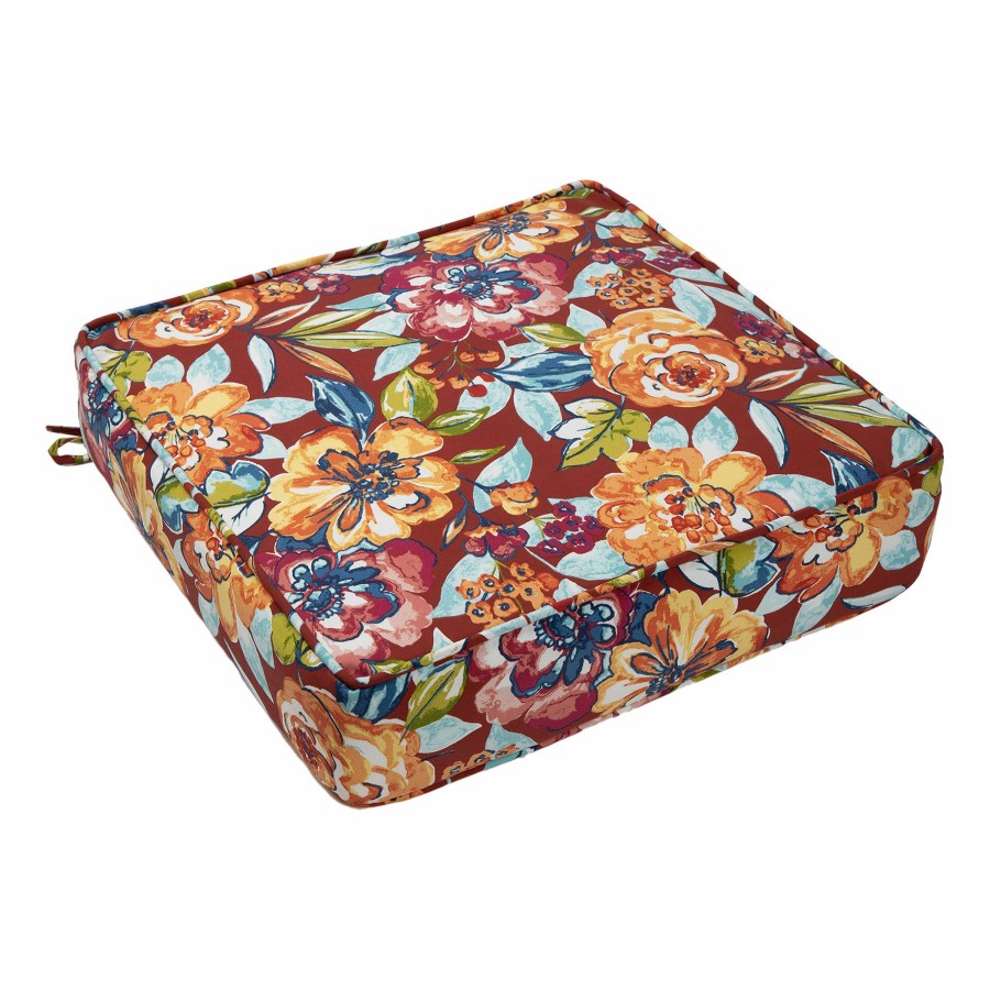 Cushions & Pillows * | Discount Floral Calypso Outdoor Gusseted Deep Seat Cushion