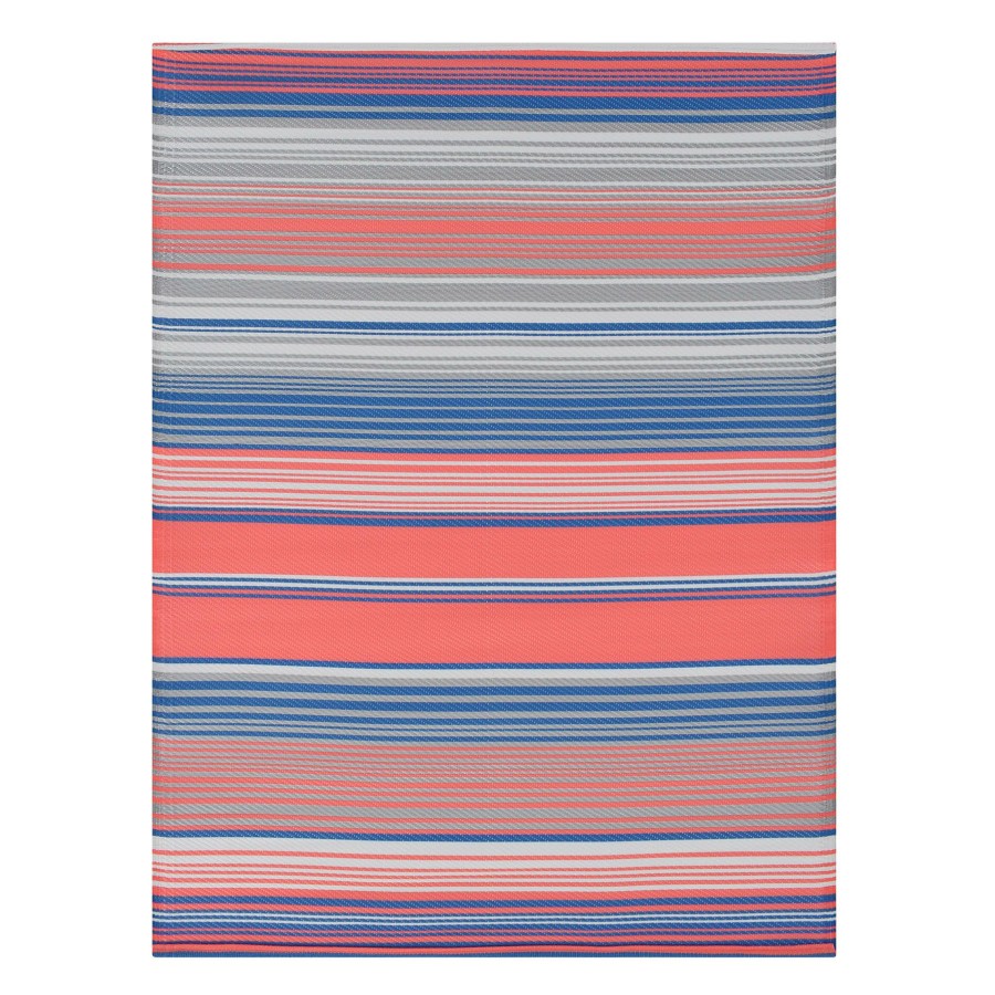 Rugs & Doormats * | Free Delivery Plastic Multi-Colored Striped Area Rug, 5 7