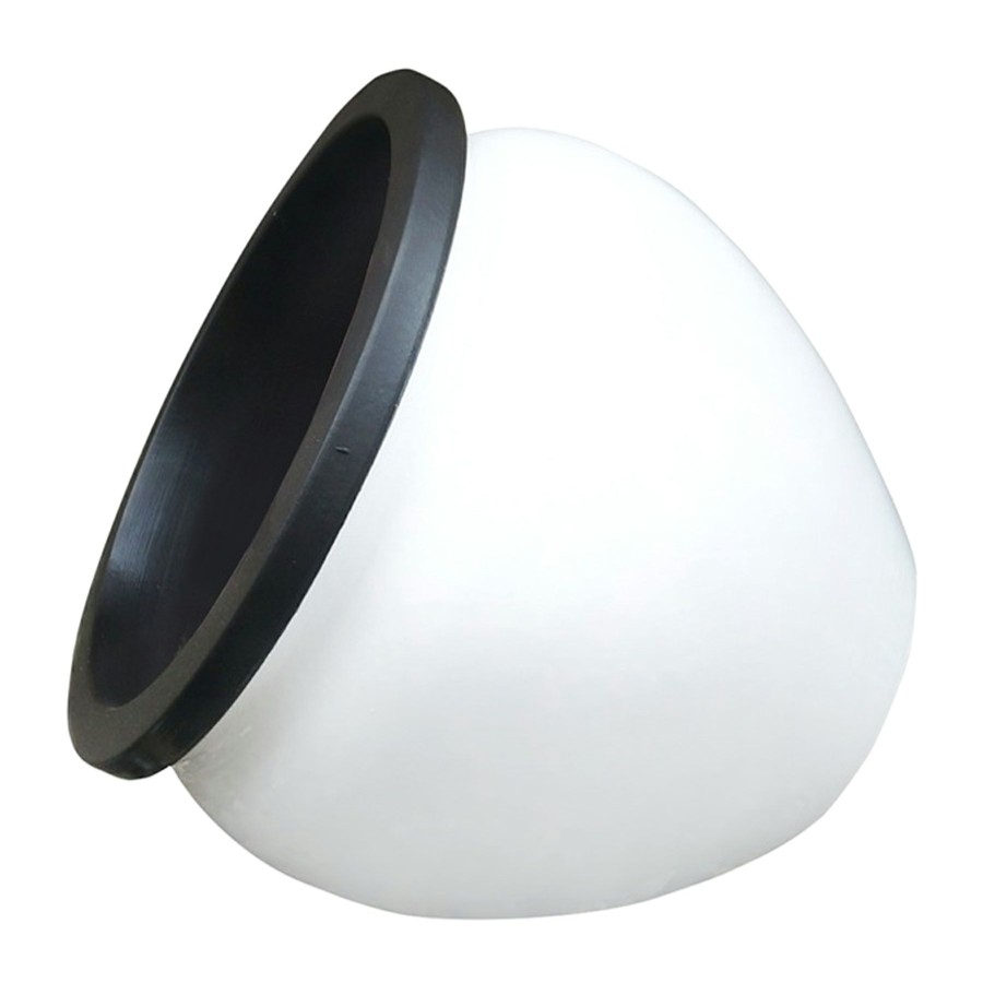 Pots & Planters * | Featured Bean Shiny White Black Rim-S