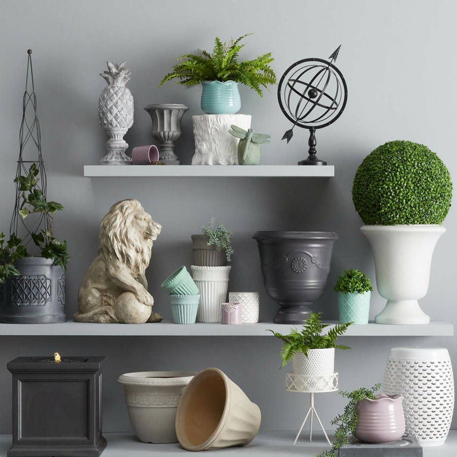 Pots & Planters * | New Threads Off-White Round Shell Planter, 17