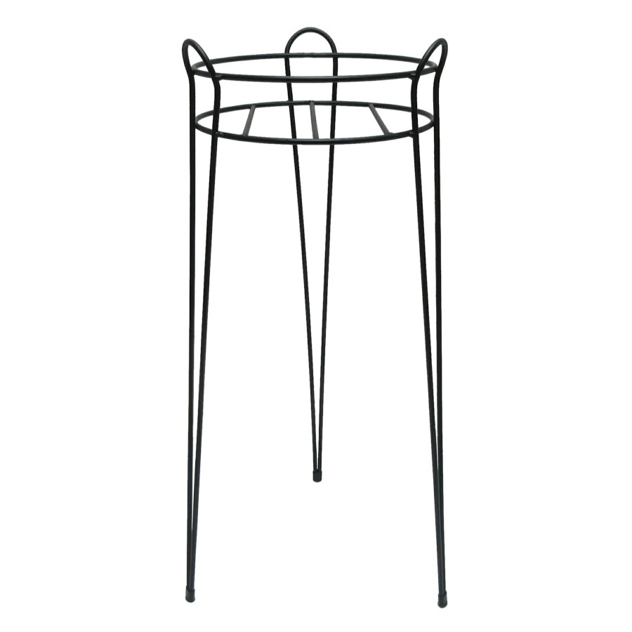 Pots & Planters * | Popular Black Metal Wire Plant Stand, 21