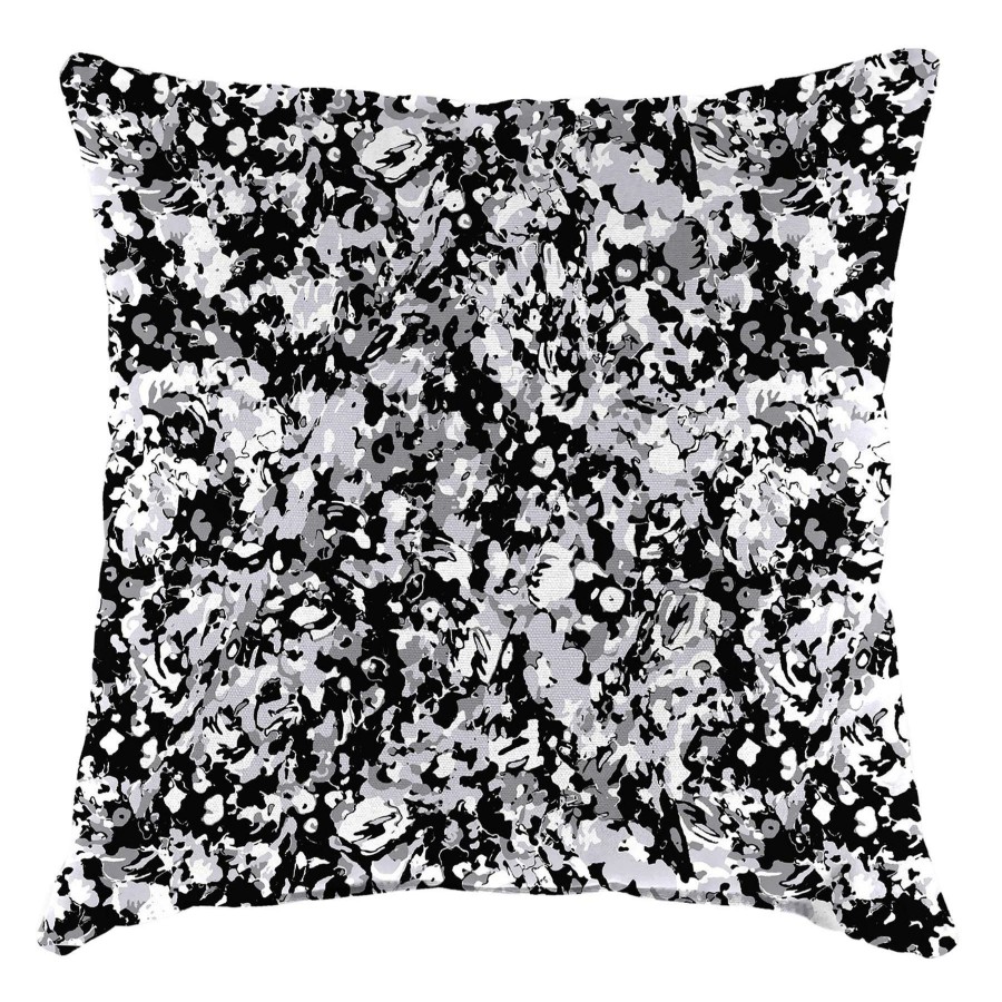 Cushions & Pillows * | Latest Laila Ali Black & Grey Splatter Paint Outdoor Throw Pillow, 16