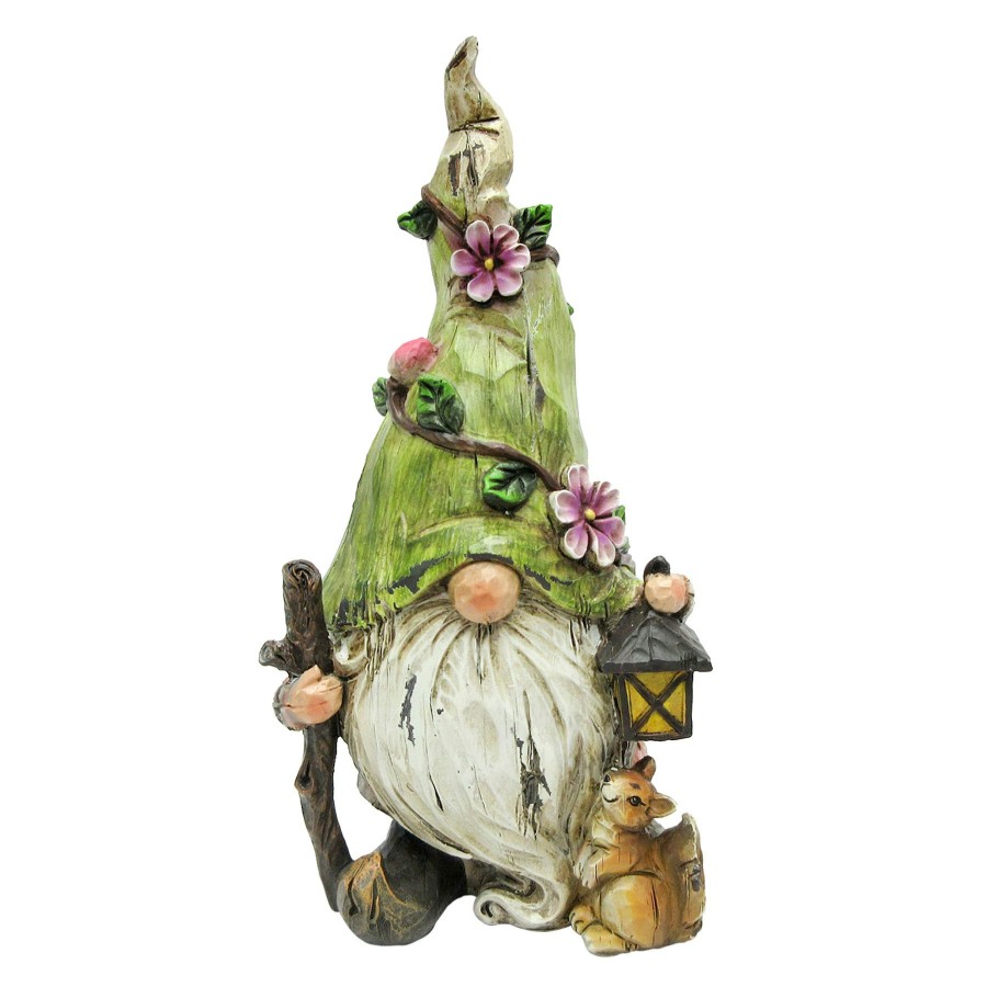 Outdoor Deacutecor * | Sale Outdoor Green Hat Gnome Figurine, 9