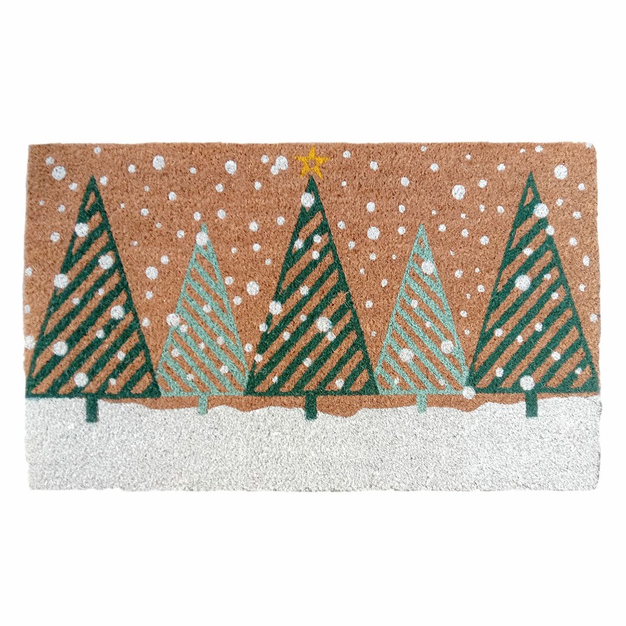 Rugs & Doormats * | Latest Tracey Boyd Christmas Trees Coir Mat, 18 30