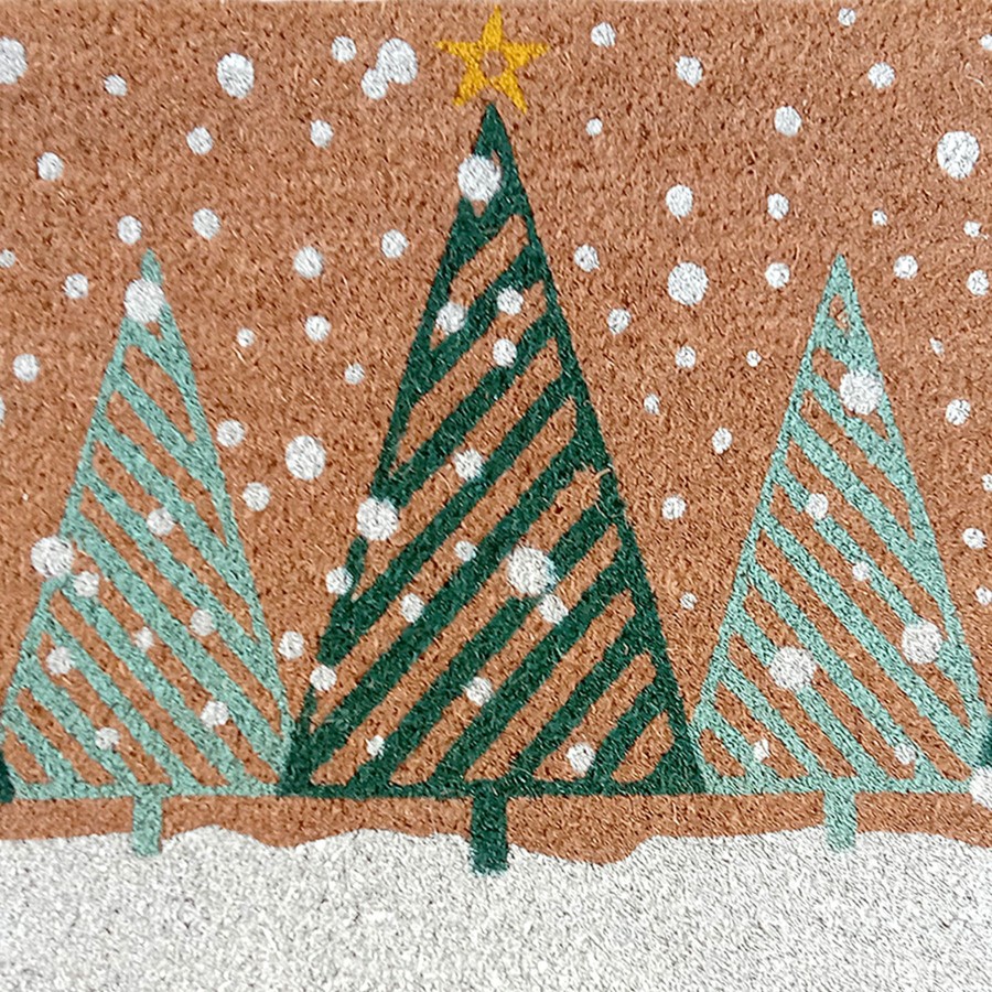 Rugs & Doormats * | Latest Tracey Boyd Christmas Trees Coir Mat, 18 30