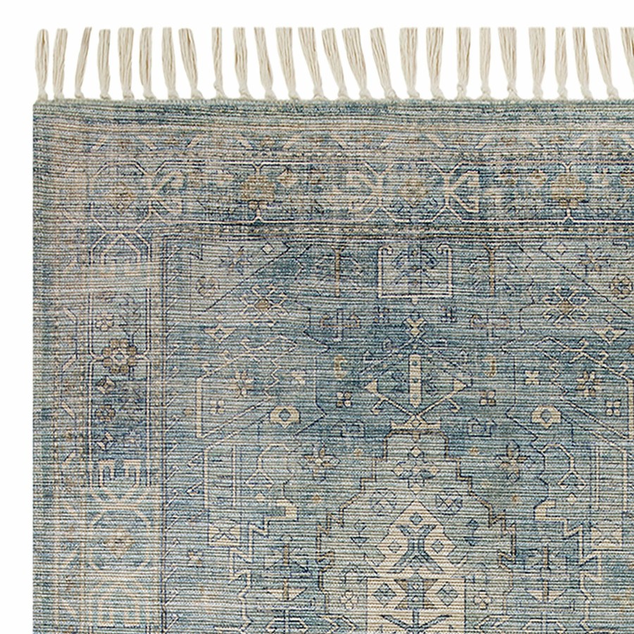 Rugs & Doormats * | Sale Online (E335) Pearce Blue Vintage Outdoor Accent Rug, 3 5