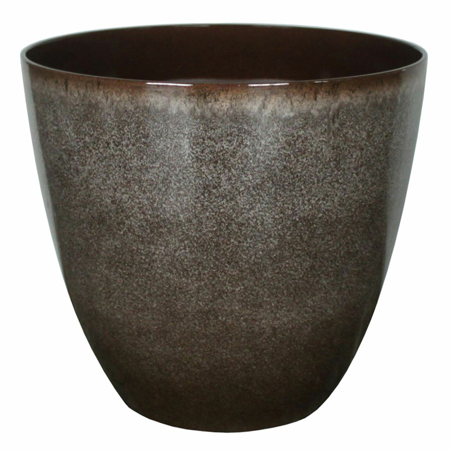 Pots & Planters * | Typical Style Mottled Brown Egg-Shaped Planter, 16