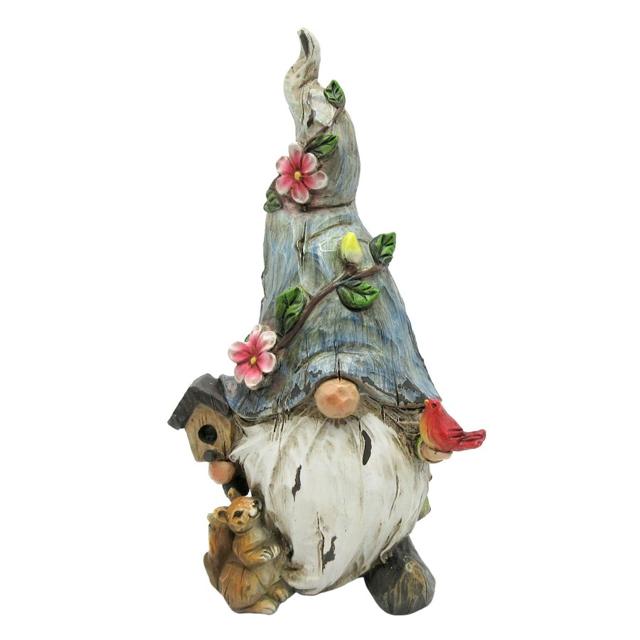 Outdoor Deacutecor * | Exquisite Gifts Outdoor Blue Hat Gnome Figurine, 9