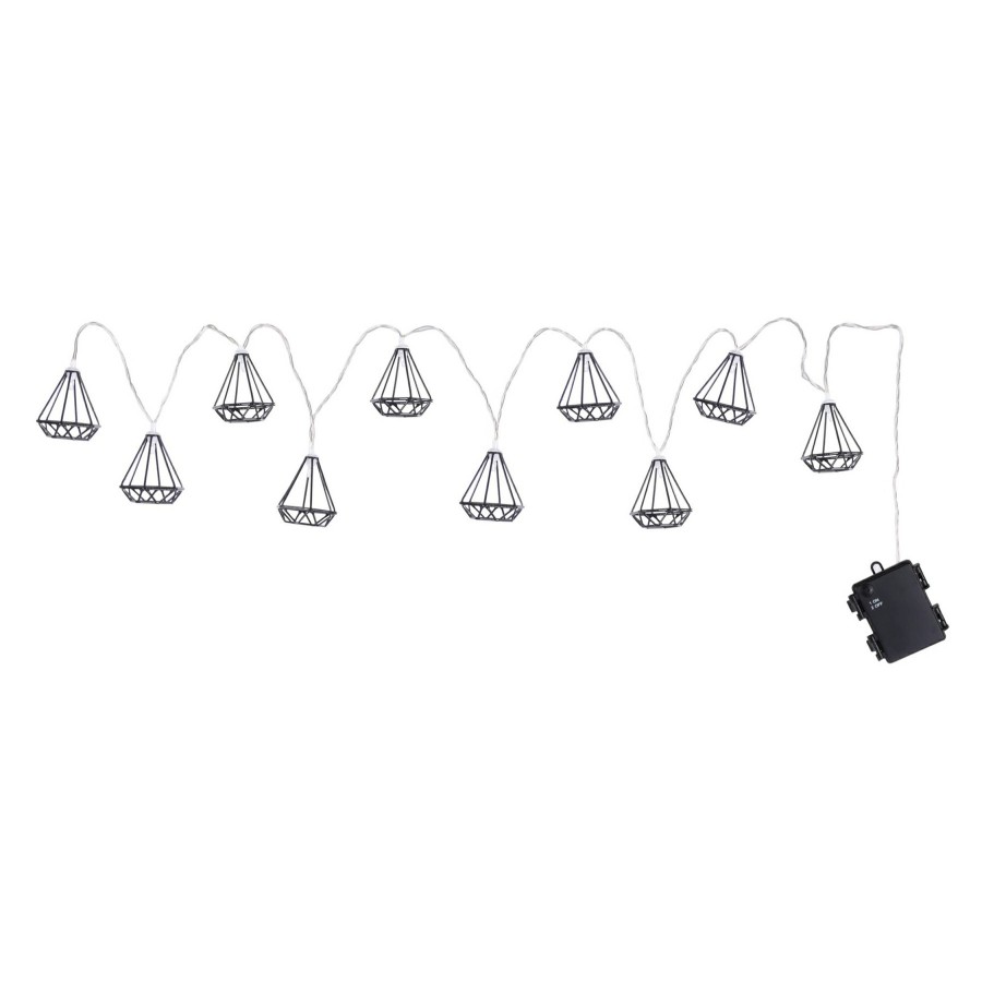 Lighting * | Free Delivery 10-Count Black Metal String Light Set