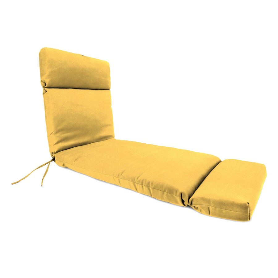 Cushions & Pillows * | Featured Butter Yellow Canvas Universal Outdoor Chaise Lounge Cushion