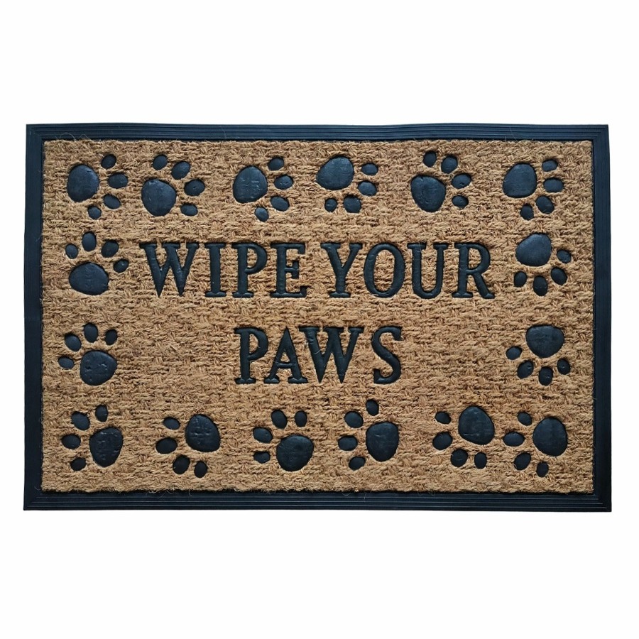 Rugs & Doormats * | Large Choice Mansion Wipe Your Paws Coir & Rubber Mat, 2 3