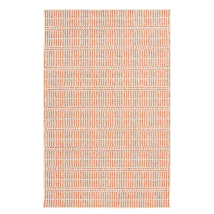 Rugs & Doormats * | Popular (E440) Clyde Peach Striped Outdoor Accent Rug, 2 4