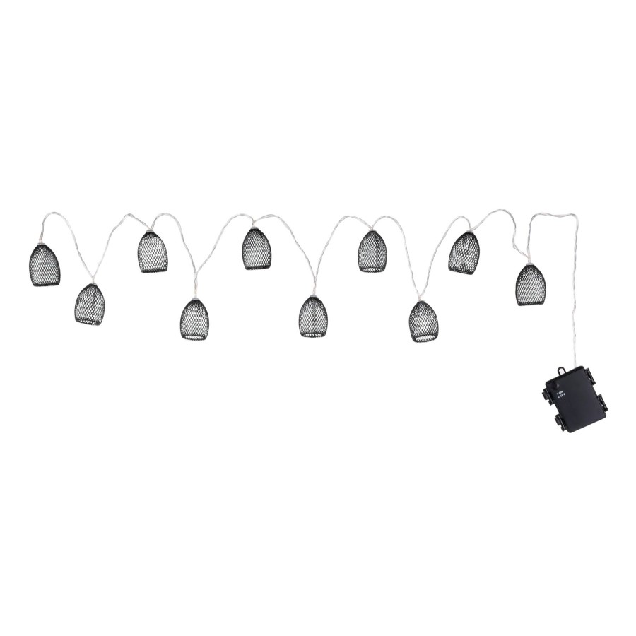 Lighting * | Gift Selection 10-Count Black Metal String Light Set