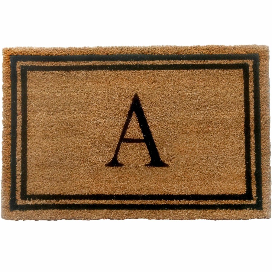 Rugs & Doormats * | New Threads Monogram A Coir Mat, 18 27